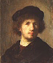 'Self-Portrait' painting by Rembrandt (1630).
